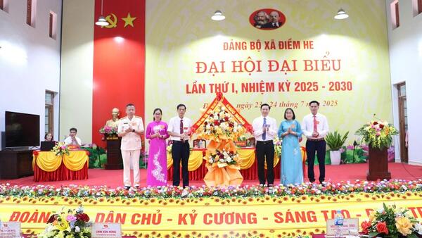 ĐẢNG BỘ XÃ ĐIỀM HE TỔ CHỨC THÀNH CÔNG ĐẠI HỘI  LẦN THỨ I, NHIỆM KỲ 2025-2030