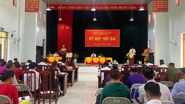 HỘI ĐỒNG NHÂN DÂN XÃ ĐIỀM HE  TỔ CHỨC THÀNH CÔNG KỲ HỌP THỨ 2  KHÓA II, NHIỆM KỲ 2021-2026