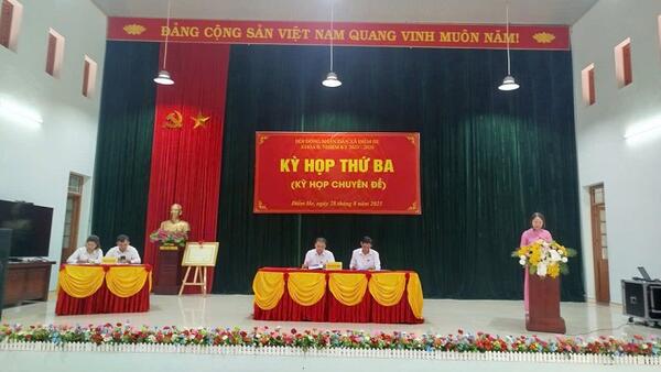 HỘI ĐỒNG NHÂN DÂN XÃ ĐIỀM HE  TỔ CHỨC THÀNH CÔNG KỲ HỌP THỨ 3 (KỲ HỌP CHUYÊN ĐỀ) KHÓA II, NHIỆM KỲ 2021-2026