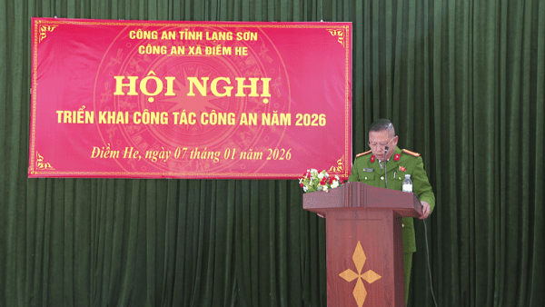 Công an xã Điềm He tổ chức Hội nghị tổng kết năm 2025,  triển khai kế hoạch năm 2026