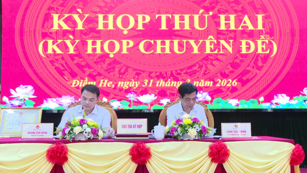 HỘI ĐỒNG NHÂN DÂN XÃ ĐIỀM HE TỔ CHỨC  KỲ HỌP THỨ HAI (KỲ HỌP CHUYÊN ĐỀ)