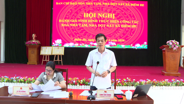 Xã Điềm He họp Ban chỉ đạo xóa nhà tạm, nhà dột nát