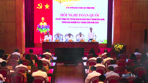 XÃ ĐIỀM HE TIẾP SÓNG HỘI NGHỊ TRỰC TUYẾN TOÀN QUỐC SƠ KẾT CÔNG TÁC TUYÊN GIÁO VÀ DÂN VẬN 6 THÁNG ĐẦU NĂM 2026
