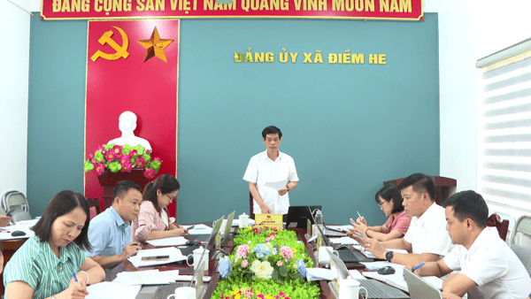 Đảng ủy xã Điềm He tổ chức hội nghị Ban Thường vụ lần thứ 12