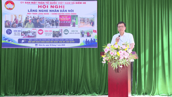 Ủy ban MTTQ Việt Nam xã Điềm He tổ chức hội nghị “Tháng nghe dân nói”