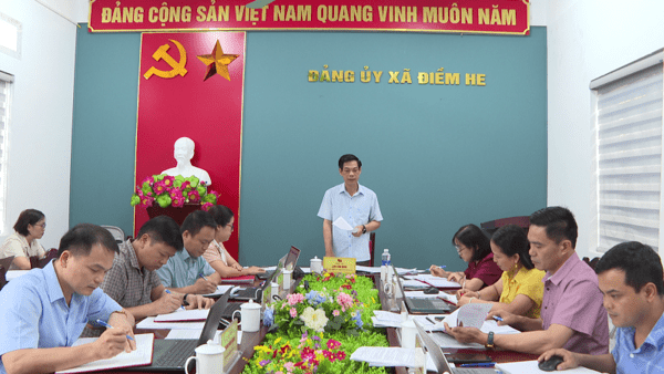 Đảng ủy xã Điềm He tổ chức hội nghị Ban Thường vụ lần thứ 14