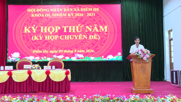 HỘI ĐỒNG NHÂN DÂN XÃ ĐIỀM HE TỔ CHỨC   KỲ HỌP THỨ NĂM (KỲ HỌP CHUYÊN ĐỀ)